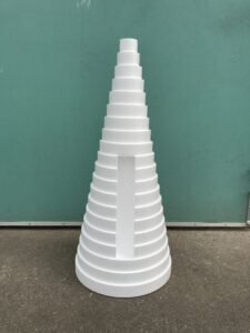 発泡スチロール円柱切り欠き