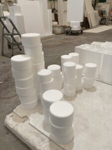 発泡スチロール円柱面取り