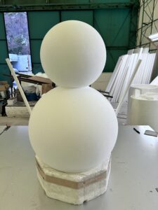 雪だるま造形発泡スチロール製