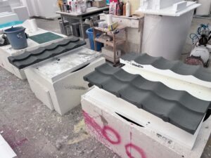 2列タイプの発泡スチロール軽量瓦