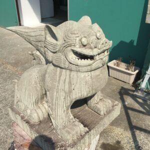 発泡スチロール製の軽量シーサー造形