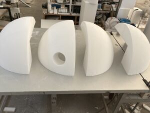 球体分割と穴あけ加工