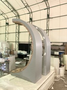 発泡スチロールトンネル造形